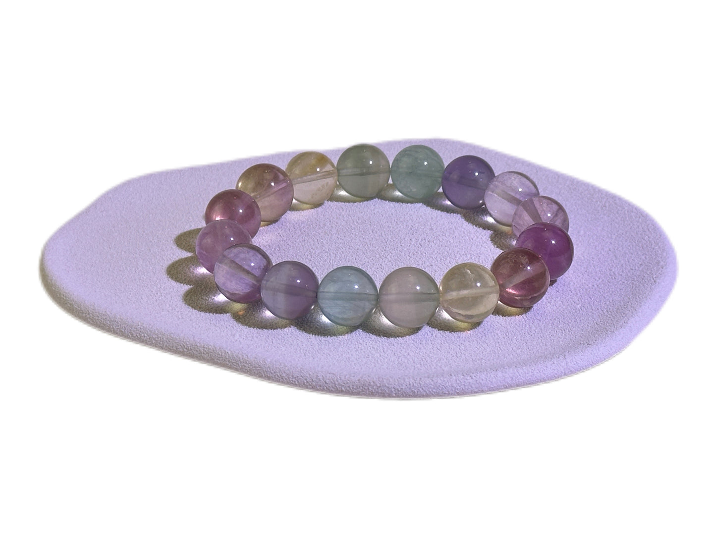 Big Bead Rainbow Fluorite Bracelet