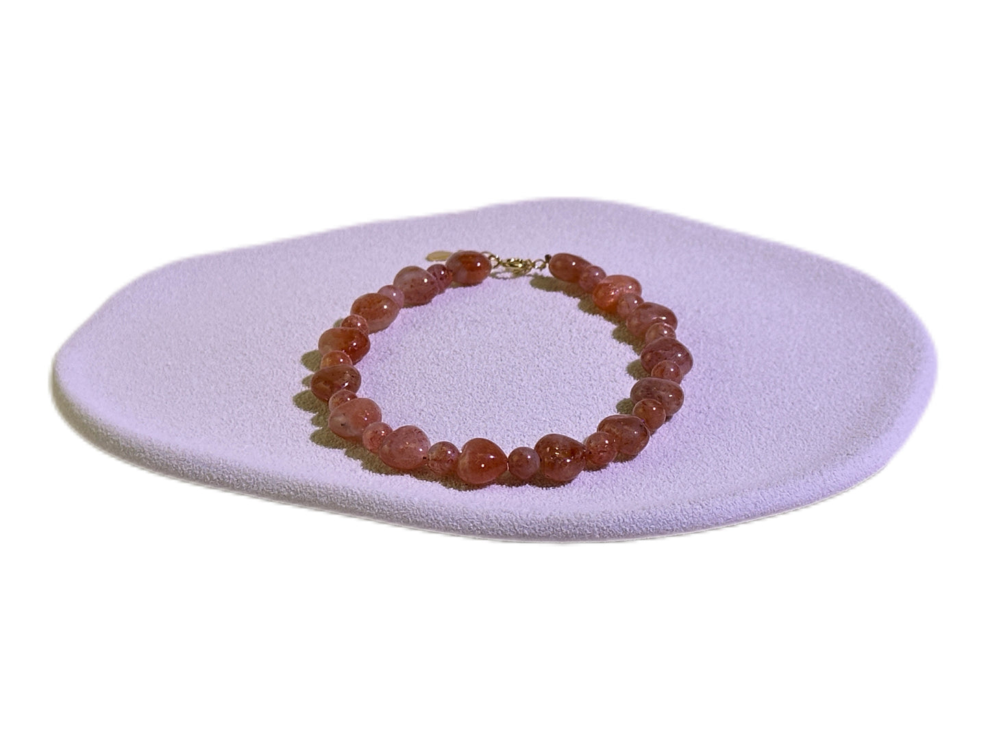 Heart Shape Chained Arusha Sunstone Bracelet