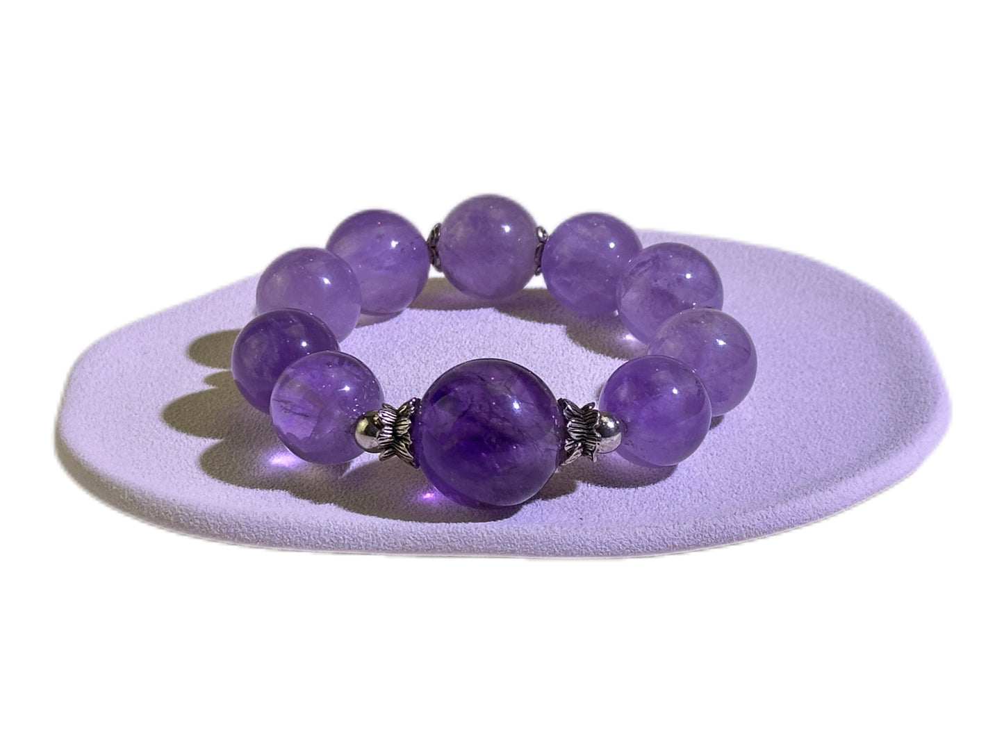 Big Bead Amethyst Focal Bracelet