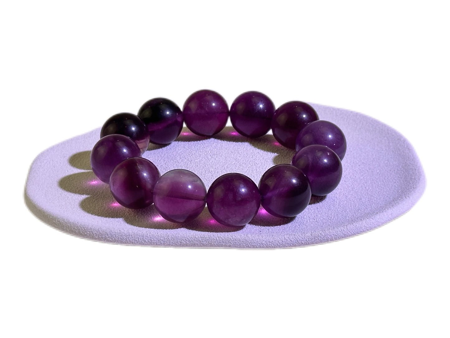 Big Bead Purple Fluorite Bracelet