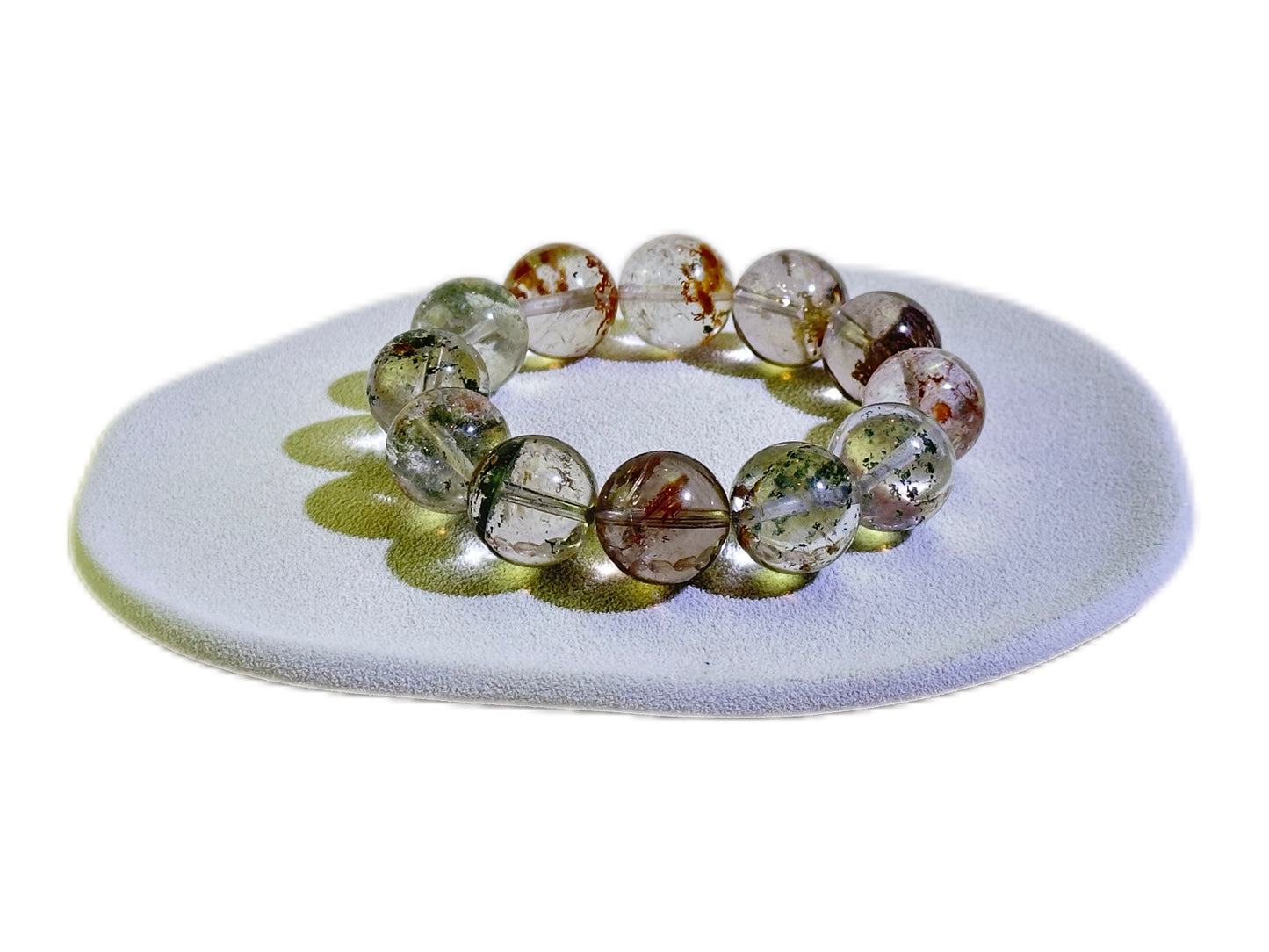 Big Bead Garden Phantom Quartz Bracelet