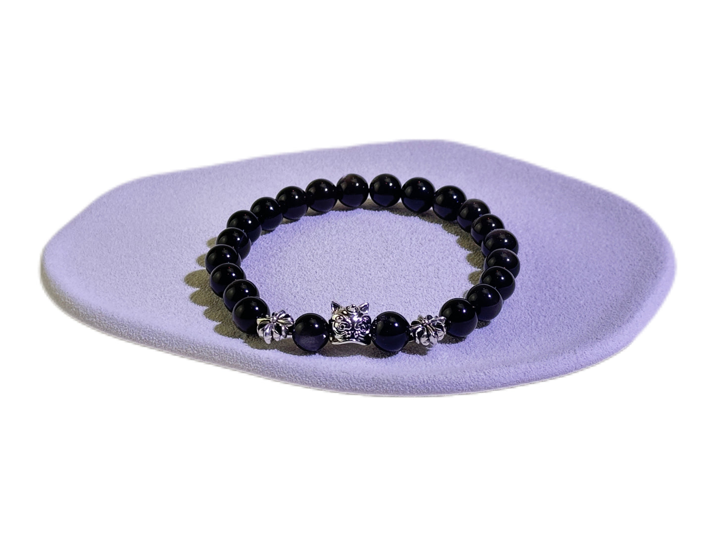 Lucky Lion Obsidian Bracelet